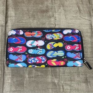 Colorful Flip Flop Zippered Wallet